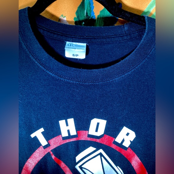 Rare Vintage THOR Metal Avenger Black Concert T-shirt Size S - Picture 4 of 6